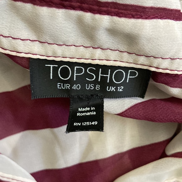 *MOVING SALE* Collared striped sheer tank blouse - Picture 3 of 4